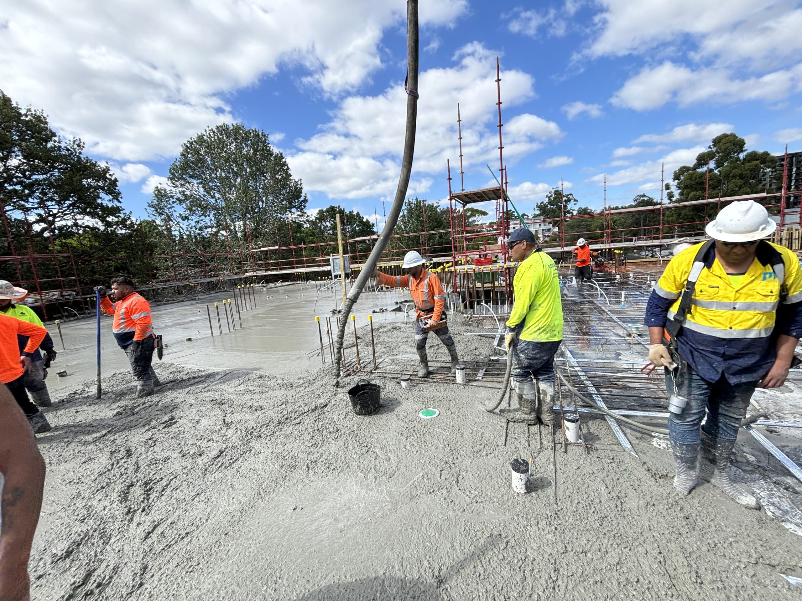 Suspended Concrete slab place and finish by ocon construction