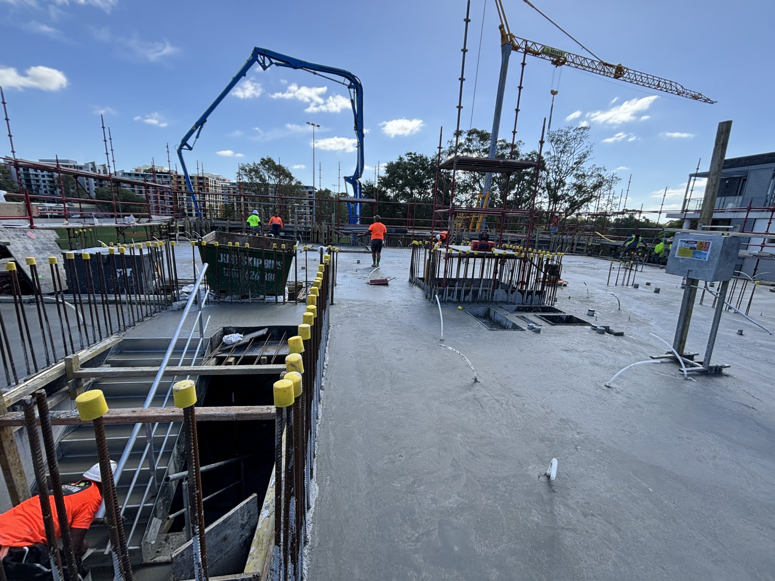 Suspended Concrete slab place and finish by ocon construction